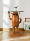 HULIANFU Nordic home decoration Creative Little Monster Landing Statue Large Landing ResinStatueTray Decoration SofaBedsideSmall TeaTable