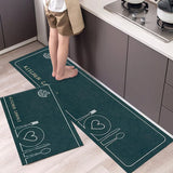 HULIANFU New Hot Sale Kitchen Floor Mat Tableware Pattern Entrance Doormat Bathroom Door Floormat Parlor Anti-slip Antifouling Long Rugs