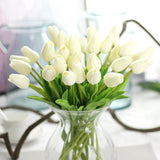 HULIANFU 2023 10PCS Artificial Flowers Garden Tulips Real Touch Flowers Tulip Bouquet Decor Mariage for Home Wedding Decorations Fake Flower