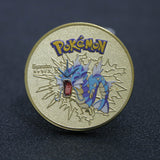 HULIANFU Pocket Monsters Gold Silver Coins Japanese Pokemon Anime Movie Around Coins Children's Cartoon Toys Small Gifts