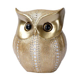 HULIANFU Nordic Style Owls Ornament Owl Resin Craft Lovely Bird Miniatures Figurines for Home Decor Living Room Bedroom Office Decoration
