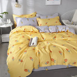 HULIANFU Nordic Style Pink Heart Bedding Set Cover Cute Bed Linens Duvet Cover Sheets and Pillowcases Queen King Size Home Textile Sets