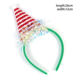 HULIANFU 2023 Christmas Headbands Christmas Tree Reindeer Antlers Hairband Xmas Party Kids Hairhoop  Christmas Glasses Photo Booth Props