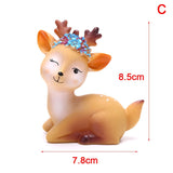 HULIANFU Sika Deer Baking Cake Topper Decoration Miniatures Fairy Garden Ornament Craft