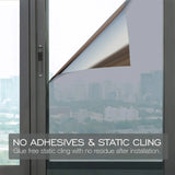 HULIANFU Multi-size One Way Mirror Window Film Privacy Sun Blocking Glass Sticker Heat Control Reflective Film Self Adhesive Window Tint