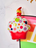 HULIANFU New large cake gift box donut popcorn shape aluminum film balloon wedding celebration birthday party scene decoration