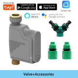 HULIANFU New Tuya Water Flow Monitor WIFI Smart Sprinkler Timer Wireless Water Saving Valve Remote Control Waterting Timer Alexa Google