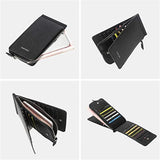 HULIANFU Multifunctional Long Wallet Card package Natural Resin Material Electroplated Metal Zipper High Quality Waterproof Wallet
