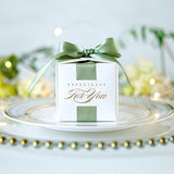 HULIANFU Wedding Favors Gift Box Souvenirs Gift Box With Ribbon Candy Boxes For Christening Baby Shower Birthday Event Party Supplies