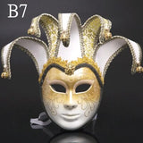 HULIANFU Newly High-end Venetian Masquerade Mask Mask Europe and The United States Halloween Clown Mask Show Supplies