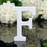 HULIANFU White Wood Letter Alphabet DIY Personalised Name Design Art Crafts Free Standing Xmas Birthday Wedding Party Home Decoration