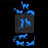 HULIANFU Light Switch Sticker Luminous Wall Stickers Cartoon Glow in the Dark Sticker Decal for Kids Room Decoration Home Decor Cat Fairy