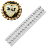 HULIANFU Pearl Rope Wave Flower Gemstone Shape Cake Side Lace Silicone Sugarcraft Mold Fondant Cake Decorating Tools