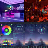 HULIANFU LED Light Strip Lights WIFI RGB 5050 Waterproof Night ligh Lighting Remote Ribbon 5M 10M 15M 20M String Tape Diode Background