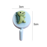 HULIANFU New Cute Animal Wall Hook for Key Holder Coat Towel Hanging Plastic Mask Holder Bathroom Organizer Wall Decor Home Accessories