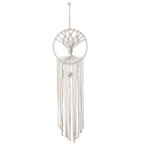 HULIANFU Mini Car Dream Catcher Beaded Natural Feathers Handcraft Chic Hanging Ornaments Mirror Room Bedroom Wall Decor