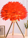 HULIANFU table lamps for bedroom modern luxury living room led feather lamp for bedroom bedside lamp desk lamp aesthetic girl cute nordic