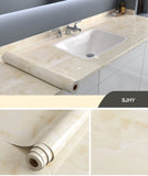 HULIANFU Kitchen Oil-proof Transparent Film Thick Self Adhesive Waterproof Countertop Furniture Marble Wallpaper Bathroom Decor Stickers