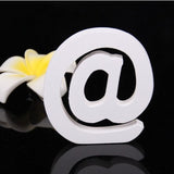 HULIANFU White Wood Letter Alphabet DIY Personalised Name Design Art Crafts Free Standing Xmas Birthday Wedding Party Home Decoration