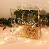 HULIANFU OurWarm Clear Acrylic Wedding Card Box with Lock and Card Sign for Wedding Reception Security Money Box for Birthday Baby Shower
