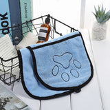 HULIANFU Pet Dog Bath Towel Microfiber Ultra-Absorbent Cat Small Dogs Drying Towel Blanket With Pocket For Large Dogs Bathrobe