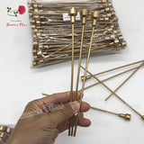 HULIANFU Plastic Flower Stem Arrangement Artificial Hlower Flower Head Accessory Branches Florist Crafts For Wedding Decor  Flower Pole