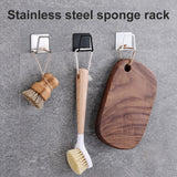 HULIANFU Sink Sponge Rack Drain Storage Shelf Stainless Steel Kitchen Wire Ball Rag Organizer Holder Kitchen storage rack