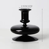 HULIANFU Nordic Glass candle holders romantic Dinner home decoration candlestick for birthday wending candle holder wax portavelas decor