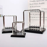 HULIANFU Newton Cradle Balance Steel Balls Perpetual Motion Collision Ball School Teaching Physics Science Pendulum Toy Home Decoration