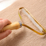 HULIANFU Pet Hair Remover Brush Portable Lint Remover Hair Brush Fuzz Fabric Shaver Brush Dog Grooming Tool Wooden Cat Brush Dog Supplies
