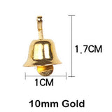 HULIANFU 2023 1cm 2cm mini Gold Silver jingle Bell Christmas tree Decoration Pet Hanging Metal Bell DIY Handmade Bell Crafts Accessories