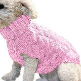 HULIANFU Warm Dog Cat Sweater Clothing Winter Turtleneck Knitted Pet Cat Puppy Clothes Costume For Small Dogs Cats Chihuahua Outfit Vest