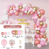 HULIANFU Macaron Pink Balloon Garland Arch Kit Wedding Birthday Party Decoration Kids Globos Rose Gold Confetti Latex Ballon Baby Shower
