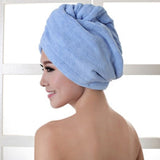 HULIANFU Thicken Microfiber Dry Hair Towel Quick Drying Lady Dry Hair Cap Strong Absorbent Lady Shower Turban Head Wrap Bathing Tools
