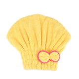 HULIANFU Microfibre Quick Hair Drying Bath Spa Bowknot Wrap Towel Hat Cap For Bathroom 7 Colors Solid Color Bathroom Accessories FPing