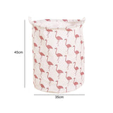 HULIANFU Organizer Canvas Laundry Basket Waterproof Large Capacity Laundry Hamper Dirty Clothes Storage Basket Toy Home Storage Bin 45x35
