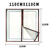 HULIANFU Insect Window Screen Zipper Opening and Closing Self-Adhesive Mosquito-Proof Net Indoor Fly Curtain Mesh Invisible Customizable