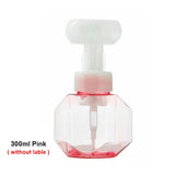 HULIANFU Soap Bottle Foaming Lotions Refillable Bottle Flower Pump Head Soap Shampoo Cosmetic Empty Bottle 250ML