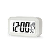 HULIANFU USB/AAA  Clocks LED Wooden Alarm Clock Watch Table Voice Control Digital Wood Despertador Electronic Desktop Table Decor