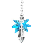 HULIANFU Modern Rainbow Crystal Angel Chakra Suncatcher Charm Window Door Wind Chimes Living Room Hanging Decorations Car Pendant