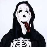 HULIANFU Scream Latex Mask Horror Movie Scary Mens Face Evil Halloween Party Cosplay Costume Props