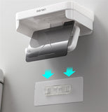 HULIANFU Wall Mount Roll Paper Storage Rack Multi-function Toilet Paper Holder Rack Bathroom Rack Shelves 3 Colors