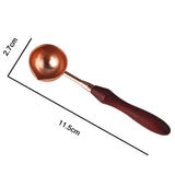 HULIANFU Wax Spoon Sealing Wax Seal Stamp Beads for vintage craft Envelope Wedding Wax seal Ancient Sealing Wax stamp Wooden Handle spoon