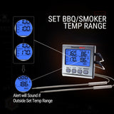 HULIANFU ThermoPro TP17 Dual Probes Digital Outdoor Meat Thermometer Cooking BBQ Oven Thermometer with Big LCD Screen For Kitchen