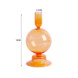 HULIANFU Nordic Glass candle holders romantic Dinner home decoration candlestick for birthday wending candle holder wax portavelas decor