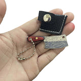 HULIANFU Mini Fold Knife Keychain Stainless Steel Portable Household Fruit Knife Tools Camping Hiking Outdoor Knife Key Pendant
