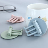 HULIANFU Self Adhesive Kitchen Wall Door Hook Key Holder Rack Towel Hanger Bathroom Rack Hooks Aluminum Multi-Purpose Storage Hooks