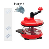 HULIANFU Mixer Food Processor Kitchen Manual Powerful Egg Blender Meat Grinder Vegetable Chopper Shredder Stainless Steel Blade Cutter