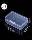 HULIANFU Mini Boxes Rectangle Clear Plastic Jewelry Storage Case Container Packaging Box for Earrings Rings Beads Collecting Small Items
