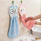 HULIANFU New Arrival Cute Cartoon Thickened Towel Kitchen Hanging Water Towel Kitchen Dining Home Tool
